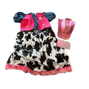 LMYOVE Cowgirl Costume for girls, Role Play Party Helloween Christmas Dress Up
